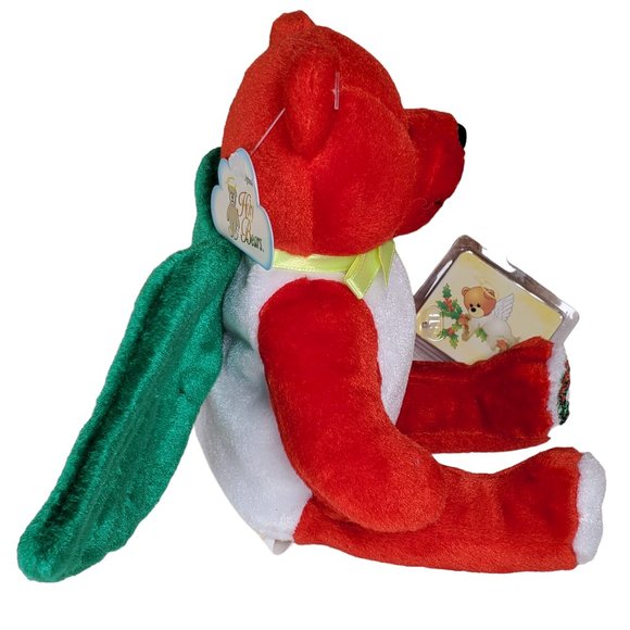 Vintage Christmas Angel Holy Bear Beanbag Plush Stuffed Animal 9" Tags 2001 - Picture 4 of 10